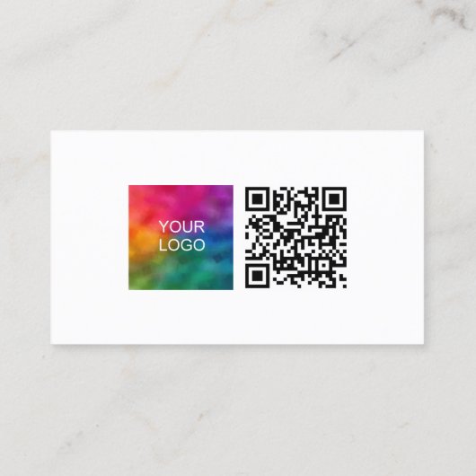 Douanebedrijf QR Code Logo Minimalistische Sjabloo Visitekaartje (Achterkant)