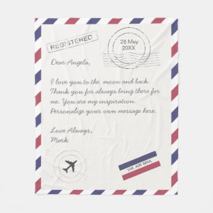 Douanebericht Air Mail Letter Fleece Deken