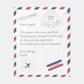 Douanebericht Air Mail Letter Fleece Deken (Voorkant)