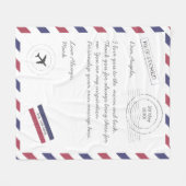 Douanebericht Air Mail Letter Fleece Deken (Voorkant (Horizontaal))