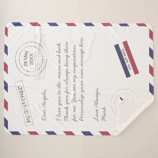 Douanebericht Air Mail Letter Sherpa Deken (Voorkant (horizontaal))