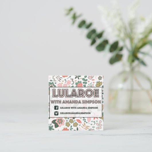 Douanebestelling voor Amanda Simpson Vierkante Visitekaartje (Staand voorkant)