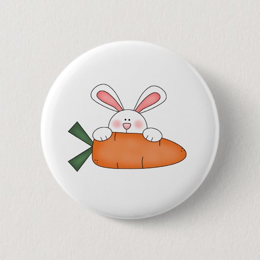 DOUANEBUNNYCARROT RONDE BUTTON 5,7 CM (Voorkant)