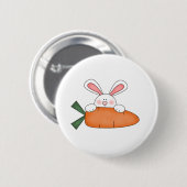 DOUANEBUNNYCARROT RONDE BUTTON 5,7 CM (Voorkant /achterkant)