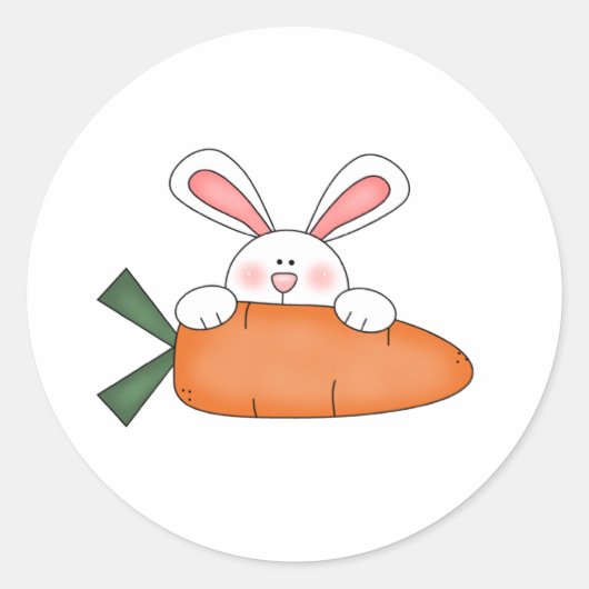 DOUANEBUNNYCARROT RONDE STICKER (Voorkant)