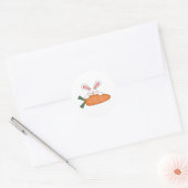 DOUANEBUNNYCARROT RONDE STICKER (Envelop)