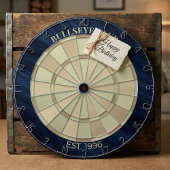 Douaneclub Navy Blauwe Houtnerf Dartbord