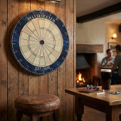 Douaneclub Navy Blauwe Houtnerf Dartbord