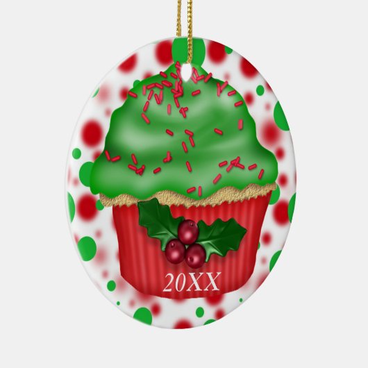DOUANEDATUM/NAAM CUPCAKE Ornament 2012 (Rechts)