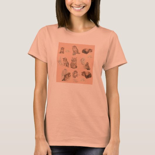 DOUANEDIEREN / KAT - EN MUISVOORRADEN IN PINK T-SHIRT (Voorkant)
