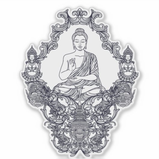 DOUANEDOUANE VINYL STICKER: BUDDHA STICKER (Voorkant)