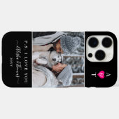 Douanefoto & Monogram Huwelijk/Verloving Case-Mate iPhone Case (Achterkant (horizontaal))