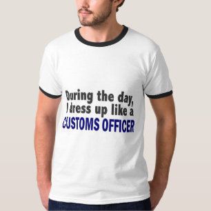 Douanefunctionaris gedurende de dag t-shirt