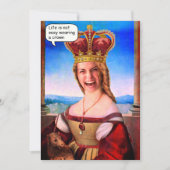 Douanegezicht in gatenkoningin met kroon kaart (Voorkant)