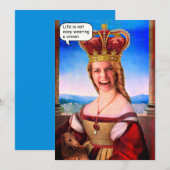 Douanegezicht in gatenkoningin met kroon kaart (Voorkant / Achterkant)