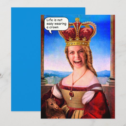 Douanegezicht in gatenkoningin met kroon kaart (Voorkant / Achterkant)