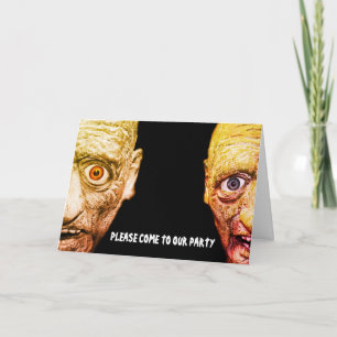 DOUANEHALLOWEEN PARTIJ TWEE MONSTERS Uitnodiging