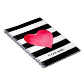 DOUANEHART VOOR WATERVERF OP ZWARTE EN WITTE STRIP NOTITIEBOEK (Rechterzijde)