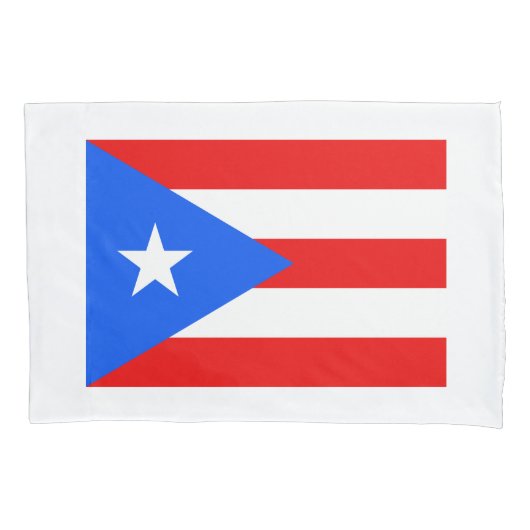 Douanehoofdkussen onder de vlag van Puerto Rico Kussensloop (Voorkant)