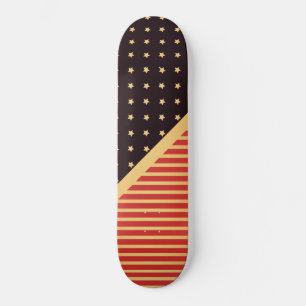 DOUANEHOORZITTEN EN RODE ZWARTE GOUD PATROON PERSOONLIJK SKATEBOARD