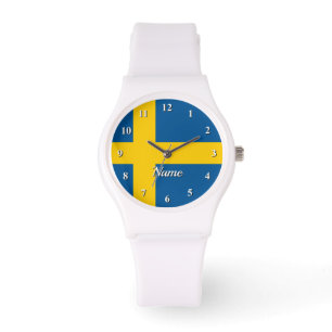 Douanehorloge met Zweedse vlag van Zweden Horloge