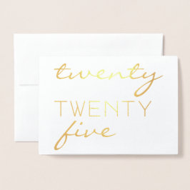 Douanejaar 2025 Moderne Typografie Chic Elegant Folie Kaarten