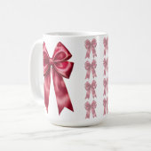 Douanekerstmok met rode strik koffiemok (Voorkant links)