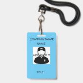 DOUANELAPEL LANYARD NAAM TAGS BADGE (Voorzijde met lanyard)