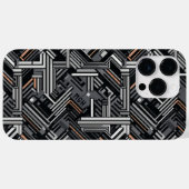 Douanemonogram Abstract Industrieel Patroon Case-Mate iPhone Case (Achterkant (horizontaal))
