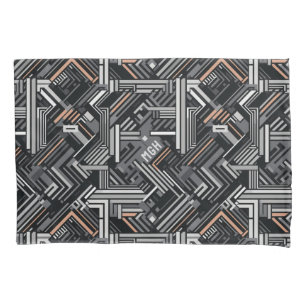 Douanemonogram Abstract Industrieel Patroon Kussensloop