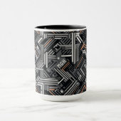 Douanemonogram Abstract Industrieel Patroon Mok (Midden)