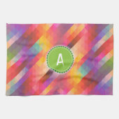 Douanemonogram Kleurrijke Patterned Abstract Theedoek (Horizontaal)