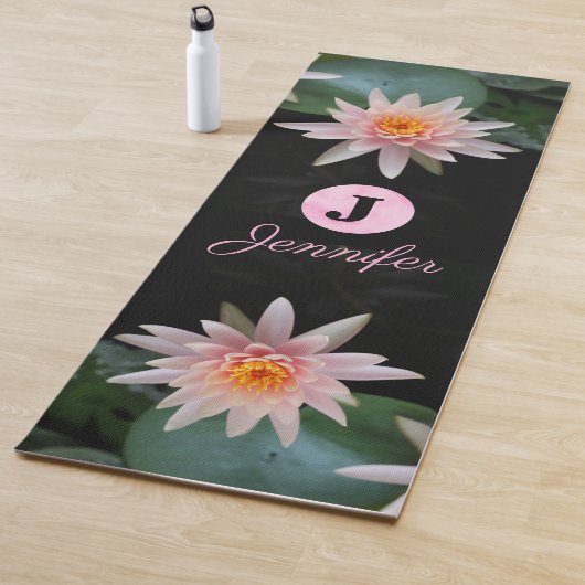 DOUANEMONOGRAM NAMASTE ZEN PASTEL PINK LOTUS YOGAMAT (In situ)