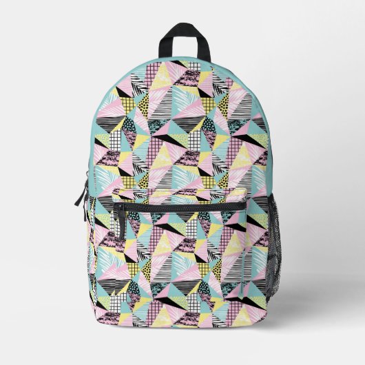 Douanenaam Abstract Tropisch Patroon Bedrukte Rugzak (Voorkant)