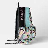 Douanenaam Abstract Tropisch Patroon Bedrukte Rugzak (Links)