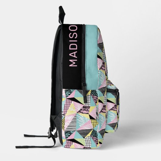 Douanenaam Abstract Tropisch Patroon Bedrukte Rugzak (Links)