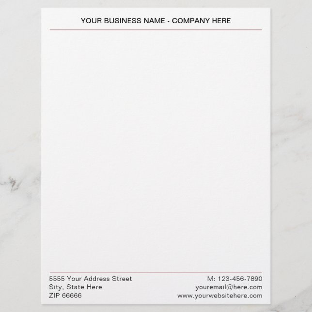 Douanenaam Adres Bedrijf Letterhead met Logo Briefhoofd (Voorkant)