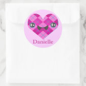 Douanenaam Argyle Kawaii Hart Sticker (Tas)