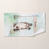 Douanenaam Australian Shepherd Pet Dog Bad Handdoek (Handdoek)