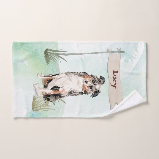 Douanenaam Australian Shepherd Pet Dog Bad Handdoek (Handdoek)