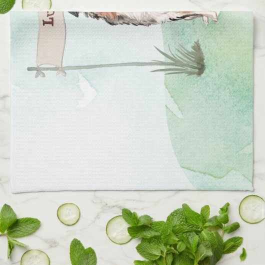 Douanenaam Australian Shepherd Pet Dog Theedoek (Gevouwen)