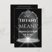 Douanenaam Betekenis Diamond Afstuderen Vonk Kaart (Voorkant / Achterkant)