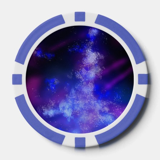 Douanenaam Blauw Sapphire Poker Chips (Voorkant)