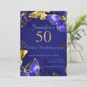 Douanenaam Blauwe Vlinder Partij Kaart (Staand voorkant)