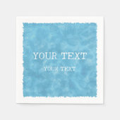 Douanenaam Blauwe Waterverf Servet (Voorkant)