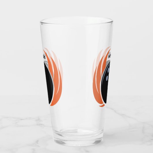 Douanenaam Bowling Bal met Vlammen Glas (Rechts)