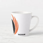 Douanenaam Bowling Bal met Vlammen Latte Mok (Rechts)