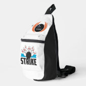 Douanenaam Bowling Bal met Vlammen Sling Bag (Rechterhoek)