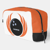 Douanenaam Bowling Bal met Vlammen Toilettasje (Rechterhoek)