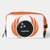 Douanenaam Bowling Bal met Vlammen Toilettasje (Achterkant)